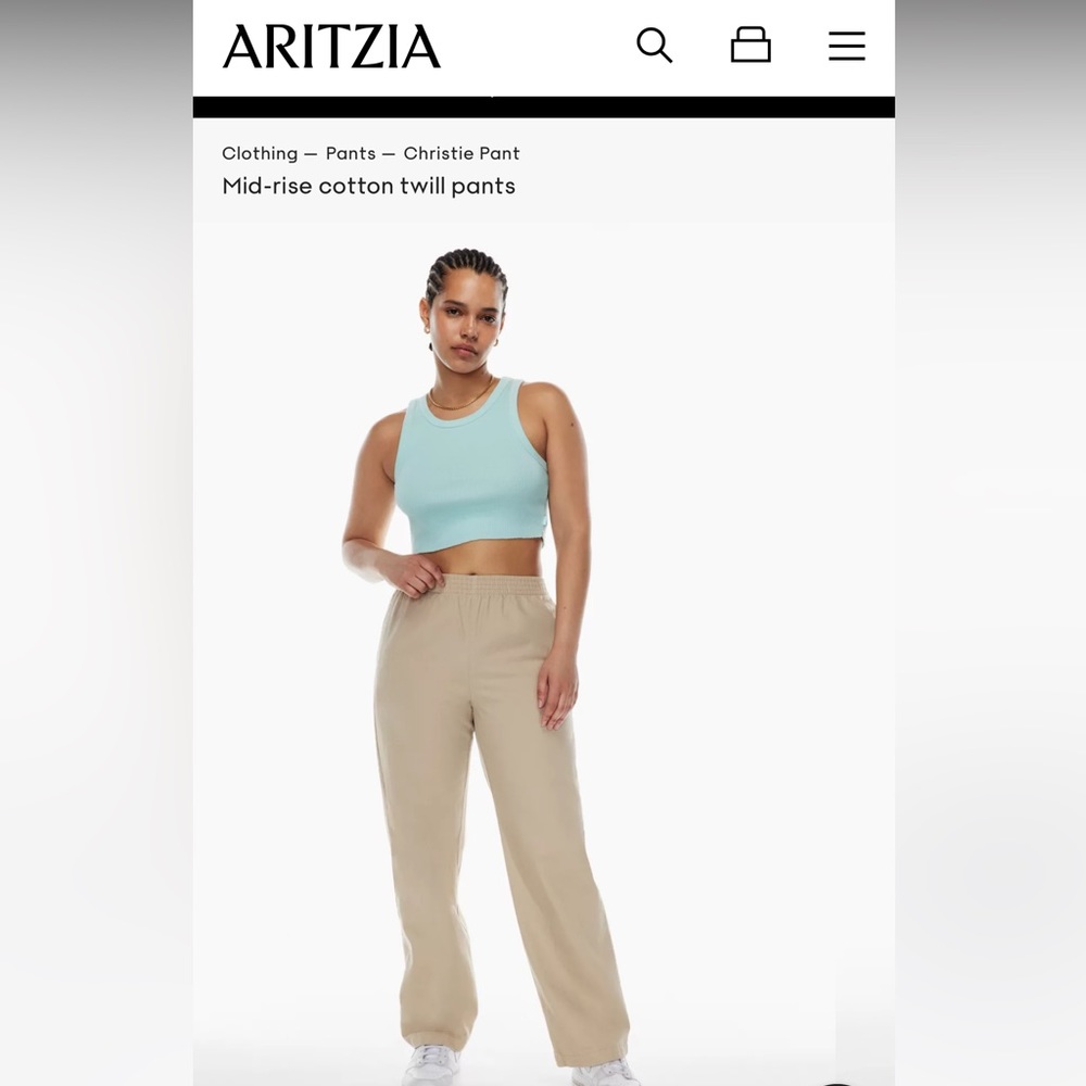 Aritzia Christie pant size small in tan